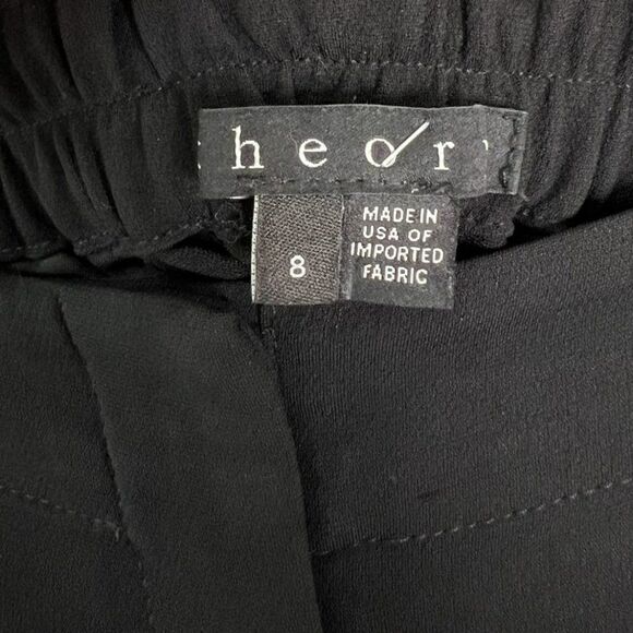 Theory Padra Admiral Crepe Black Tapered Leg Dress Pants - Picture 6 of 9